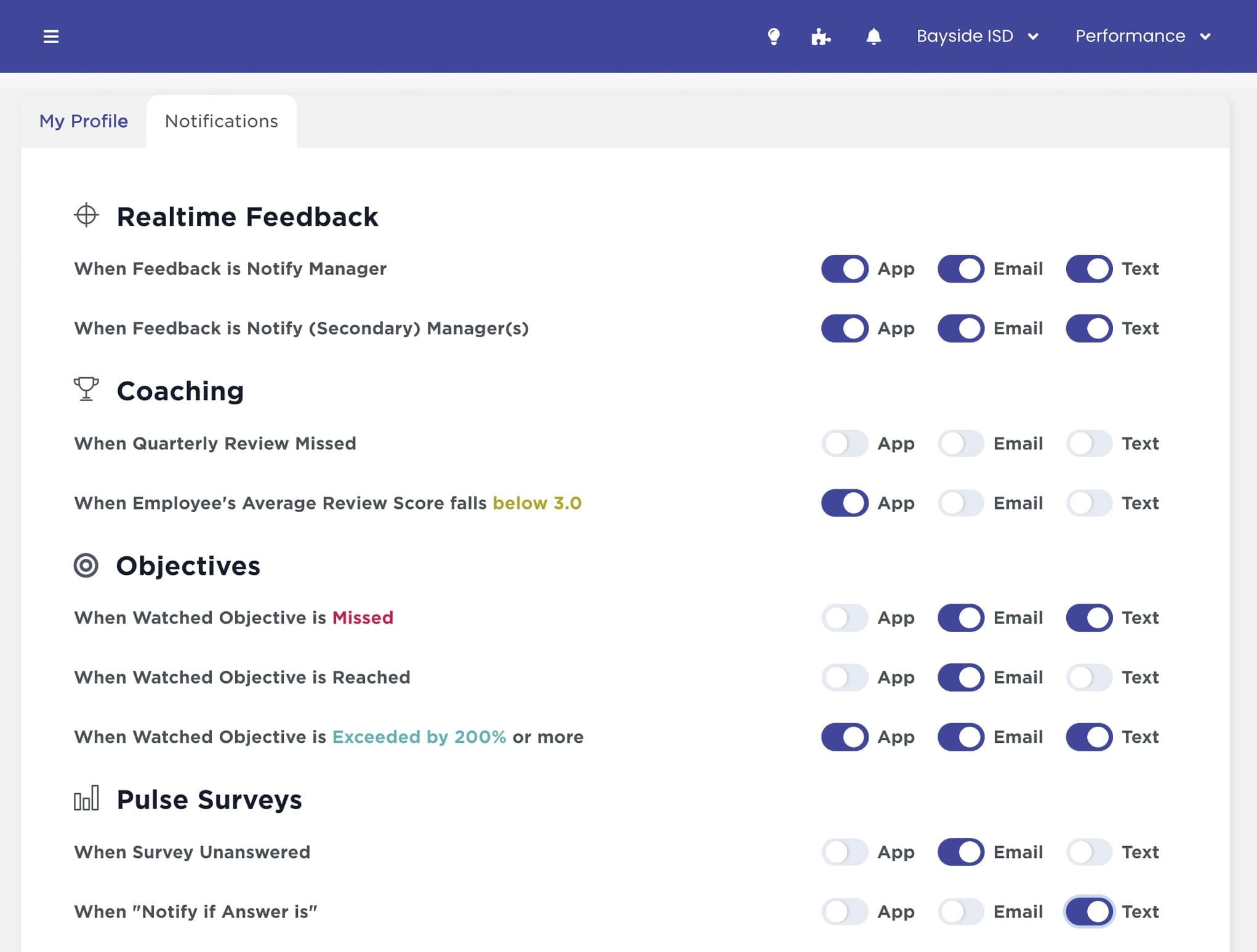 Receive real-time notifications as feedback is submitted, enabling quick and targeted responses to critical issues or concerns. Respond promptly and proactively to feedback as it is received.